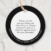 真面目な眼鏡 | ミニマルサンキュースマイル フェイバータグ (裏面)