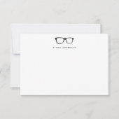真面目な眼鏡 | 注おもしろい空白の記 サンキューカード (正面)