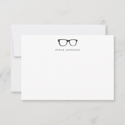 真面目な眼鏡 | 注おもしろい空白の記 サンキューカード (正面)