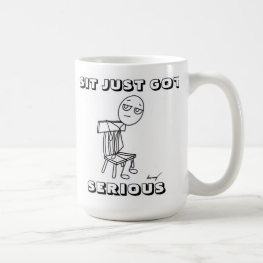 真面目に得座る コーヒーマグカップ (右)