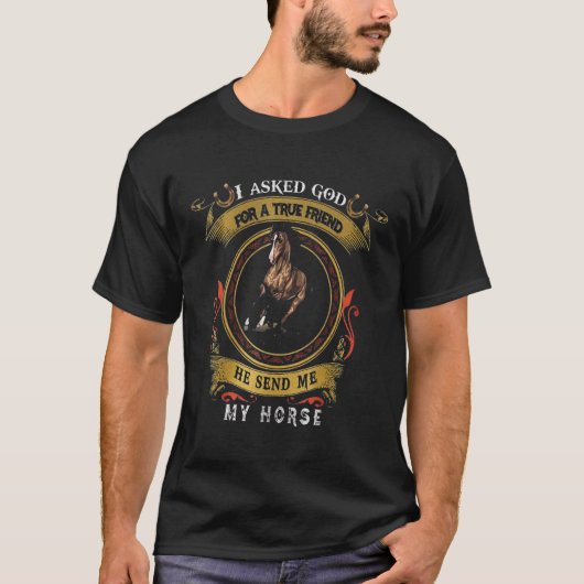 真頼の友より馬を遣わして下さい Tシャツ (正面)