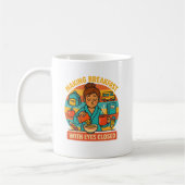 眠いおもしろいモーニングペアレントマグカップ；かわいい朝食 コーヒーマグカップ (左)