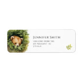 眠いお洒落ベビーベアーベイビーシャワー ラベル (正面)