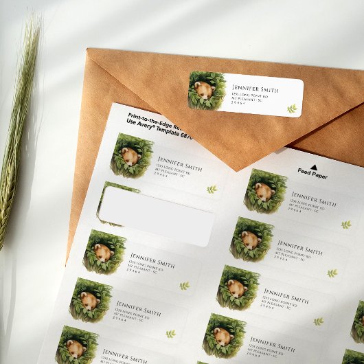 眠いお洒落ベビーベアーベイビーシャワー ラベル