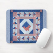 眠いくまのキルト マウスパッド (マウス)