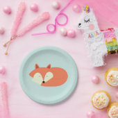 眠いアカギツネ ペーパープレート (パーティー)