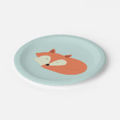 眠いアカギツネ ペーパープレート (アングル)