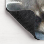 眠いアライグマの幼いこどものマウスパッド マウスパッド (コーナー)