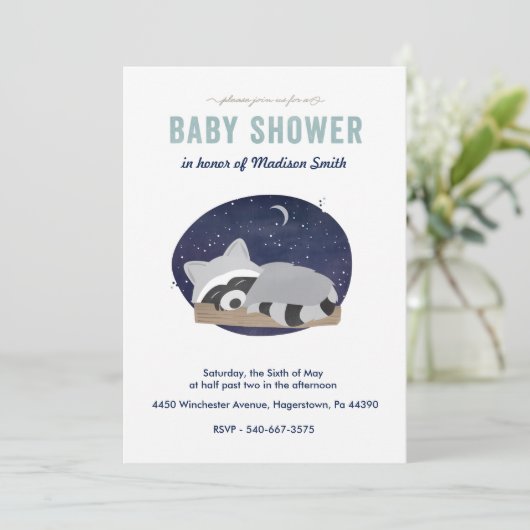 眠いアライグマ 招待状 (スタンド正面)