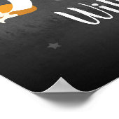 眠いウッドランドアニマルズナイトベビーシャワー ポスター (角)