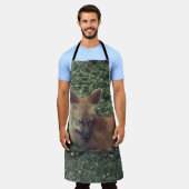 眠いオオカミ エプロン (着用した状態)