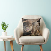 眠いカワウソの写真 クッション (椅子)