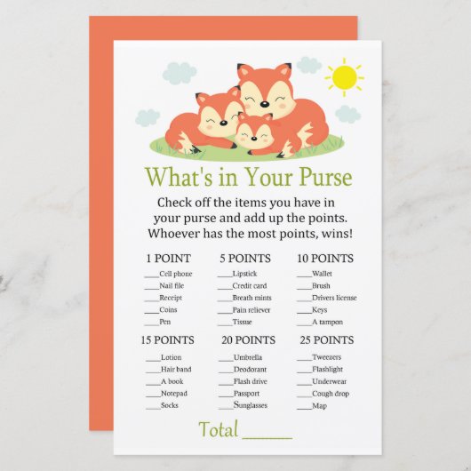 眠いキツネあなたの財布ゲームの中に何がある (正面/裏面)