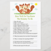 眠いキツネどのようにベビーシャワーゲームを知っている (正面)