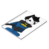 眠いキツネ – かわいい昼寝タイムデザイン ノートブック (左側)