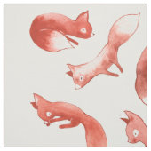 眠いキツネ ファブリック (見本)