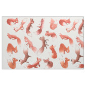 眠いキツネ ファブリック (ファットクウォーター)