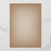 眠いクマかわいい星カードストック赤ちゃんシャワー 箔招待状 (裏面)