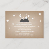 眠いクマのカードストック赤ちゃんシャワー予約リクエスト エンクロージャーカード (裏面)