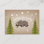 眠いクマのカードストック赤ちゃんシャワー予約リクエスト エンクロージャーカード (正面)