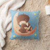 眠いクマ クッション (ブランケット)