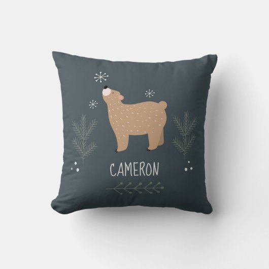 眠いクマ クッション (正面)