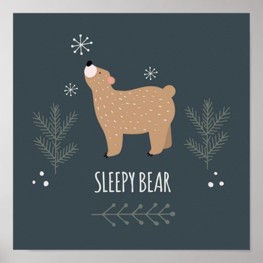 眠いクマ ポスター (正面)