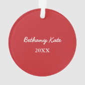 眠いクリスマスのフクロウのパーソナライズな休日のオーナメント オーナメント (裏面)