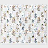 眠いクリスマスの格言及び木のデザイン ラッピングペーパー (フラット)