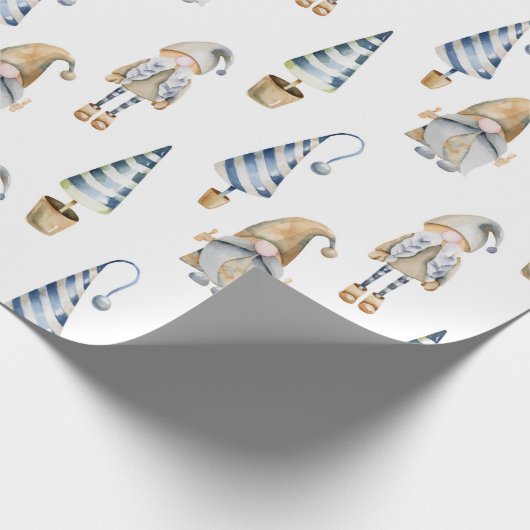 眠いクリスマスの格言及び木のデザイン ラッピングペーパー (角)