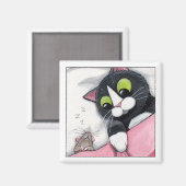 眠いコンパニオン – Cat Magnet マグネット (正面/裏面)