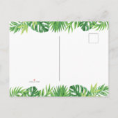 眠いジャングル動物|少年のベビーシャワー インビテーションポストカード (裏面)