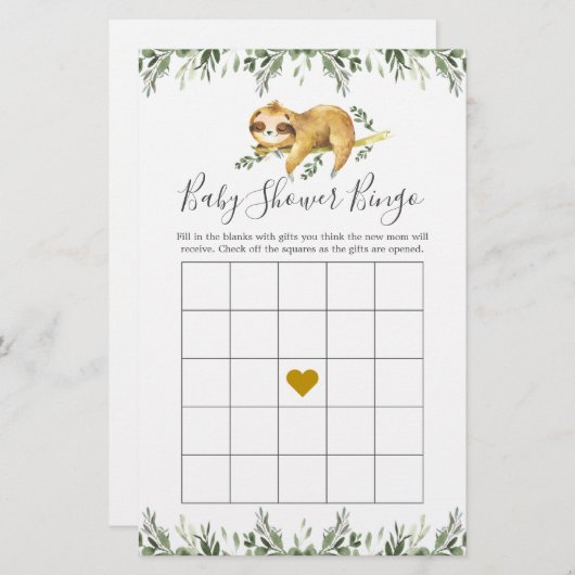 眠いスロスベビーシャワービンゴゲーム (正面/裏面)