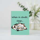 眠いタイムネコ ポストカード (スタンド正面)