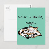 眠いタイムネコ ポストカード (正面/裏面)