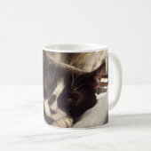 眠いタキシード猫マグ コーヒーマグカップ (正面右)
