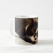 眠いタキシード猫マグ コーヒーマグカップ (正面左)