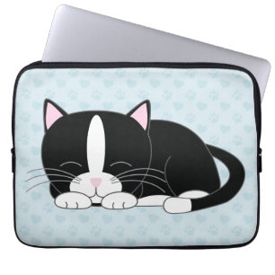 眠いタキシード猫{青い} ラップトップスリーブ