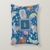 眠いテディベアが飛行機の夢を飛んでいる見る アクセントクッション (正面(垂直))