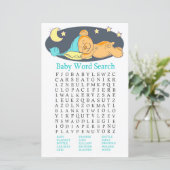 眠いテディベアーベビーシャワーワードサーチゲーム (スタンド正面)