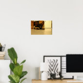 眠いドイツの子犬 ポスター (ホームオフィス)