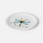 眠いドラゴンお洒落フライ ペーパープレート (アングル)