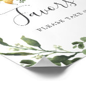 眠いナマケモノ赤ちゃんシャワーの好意サイン ポスター (角)