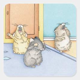眠いハムスター スクエアシール
