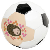 眠いハリネズミとフラワーサッカーボール サッカーボール (3/4)