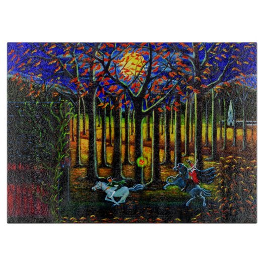 眠いハロウィンの頭のない騎手は神聖化します カッティングボード (正面)