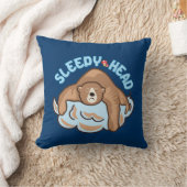 眠いヒグマ クッション (ブランケット)