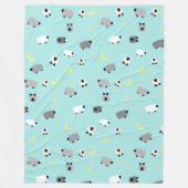 眠いヒツジ毛布|の大きいヒツジ毛布| B4L フリースブランケット (正面)