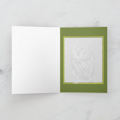 眠いフクロウのグリーティングカード カード (内部)