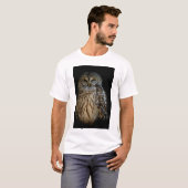眠いフクロウのシャツ Tシャツ (正面フル)